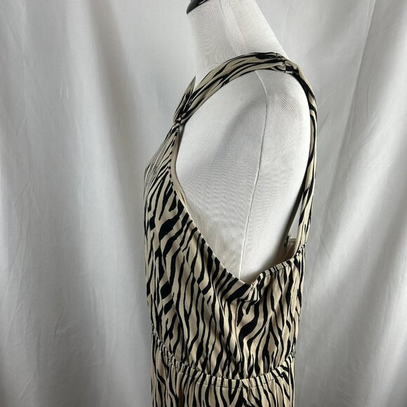 INC International Concepts Halter Zebra Maxi Dress Women Plus XXL Tan Black - Picture 7 of 11